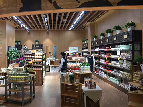 精品店鋼木展架